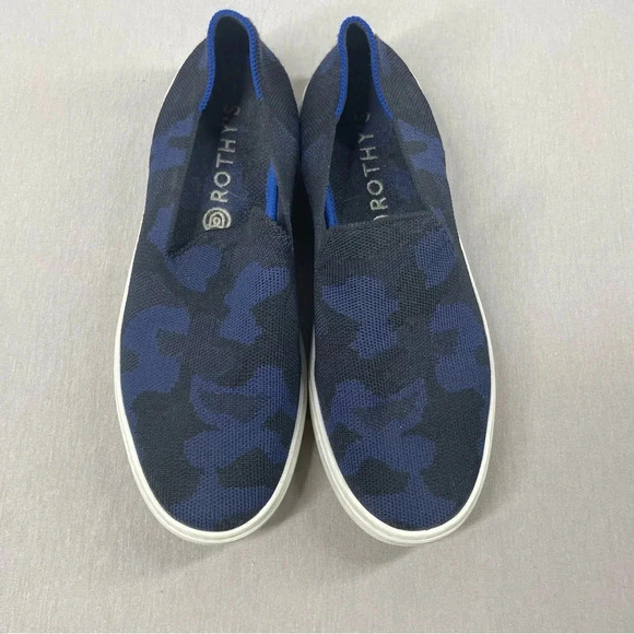 Rothy’s Blue Camo Slip On The Sneaker - Picture 1 of 7
